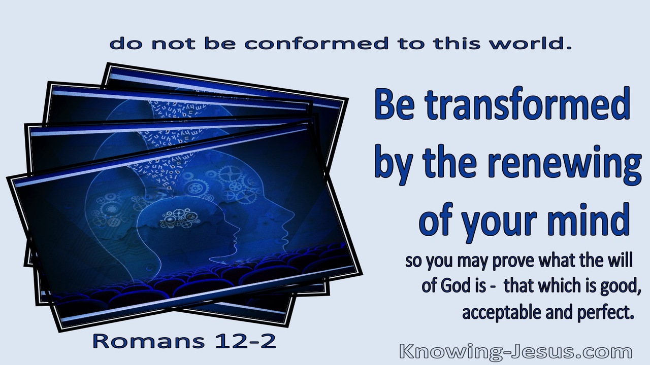 Romans 12:2 Be Transformed By The Renewing Of Your Mind (navy)
